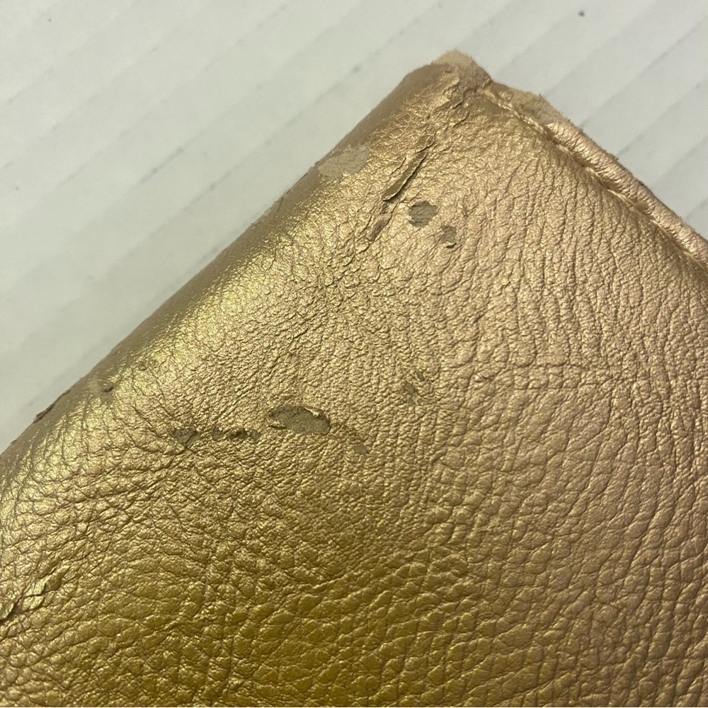 Tory Burch Gold Leather Wallet FUC - Picture 7 of 11